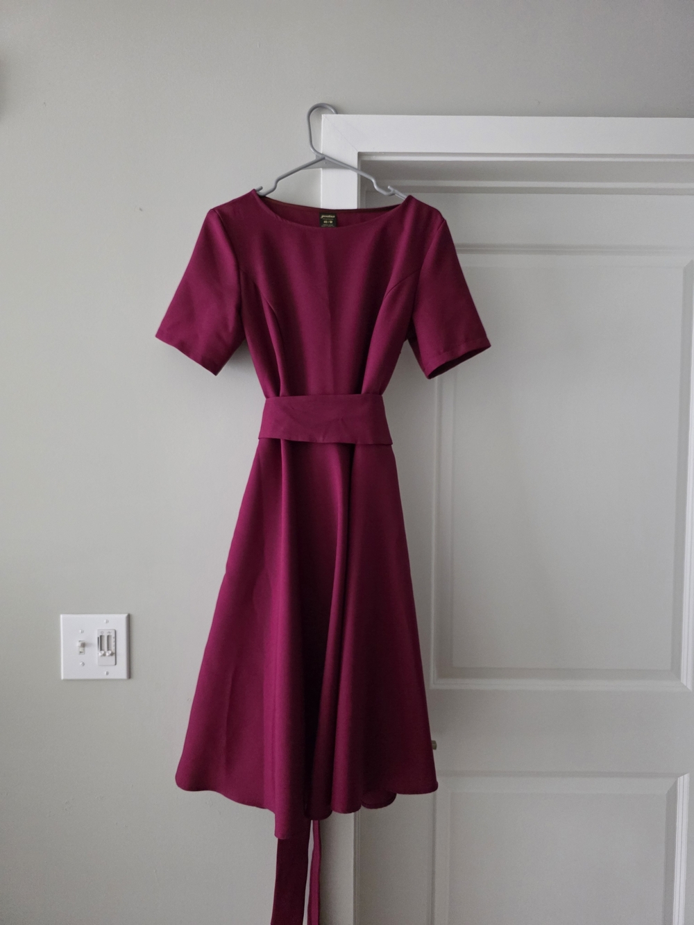 Aster Magenta Pink Midi Dress 50s